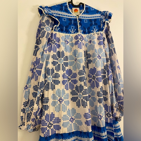 Fram Rio Stitched Flower Midi Dress - Picture 5 of 13